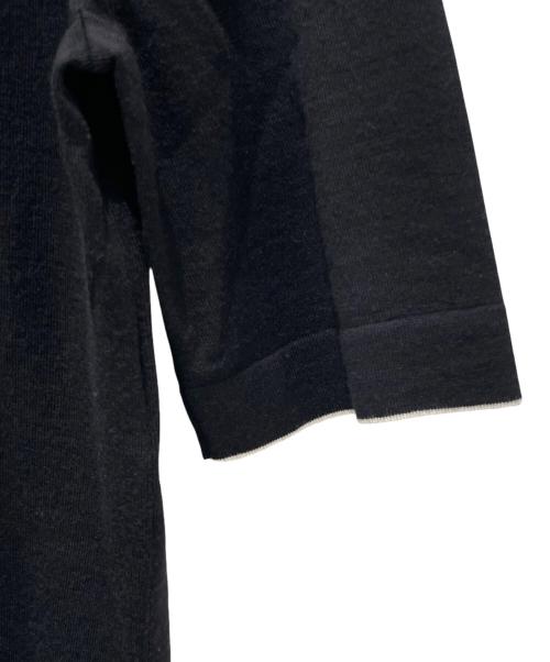 CHANEL（シャネル）CHANEL (シャネル) P46 ココマーク エンブレム半袖ニット ブラック サイズ:40の古着・服飾アイテム