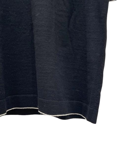 CHANEL（シャネル）CHANEL (シャネル) P46 ココマーク エンブレム半袖ニット ブラック サイズ:40の古着・服飾アイテム