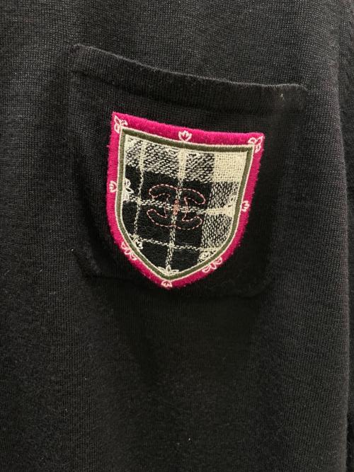 CHANEL（シャネル）CHANEL (シャネル) P46 ココマーク エンブレム半袖ニット ブラック サイズ:40の古着・服飾アイテム