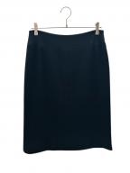 CHANELシャネル）の古着「リネン×シルクスカート」｜ブラック