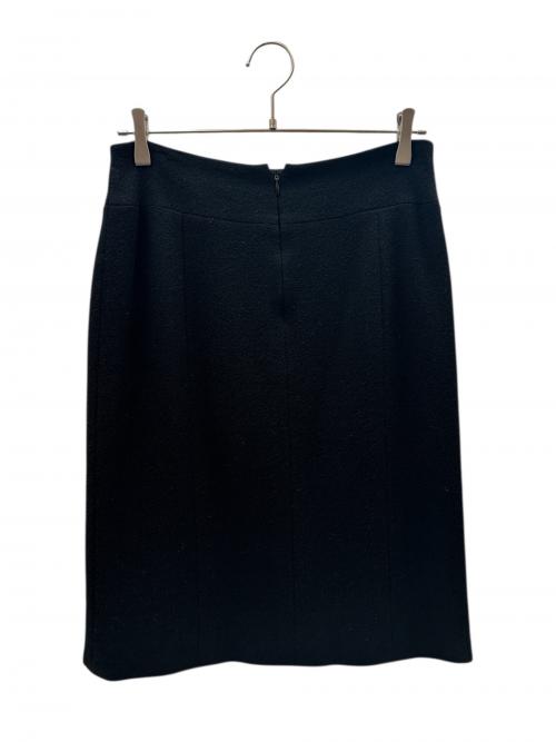 CHANEL（シャネル）CHANEL (シャネル) リネン×シルクスカート ブラック サイズ:38の古着・服飾アイテム