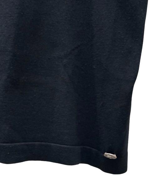 CHANEL（シャネル）CHANEL (シャネル) P44 シルク混半袖ニット ホワイト×ブラック サイズ:38の古着・服飾アイテム