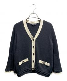 CHANEL（シャネル）の古着「カーディガン/バイカラー/P58534K07657」｜ホワイト×ブラック
