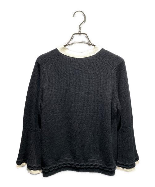 CHANEL（シャネル）CHANEL (シャネル) カーディガン/バイカラー/P58534K07657 ホワイト×ブラック サイズ:38の古着・服飾アイテム