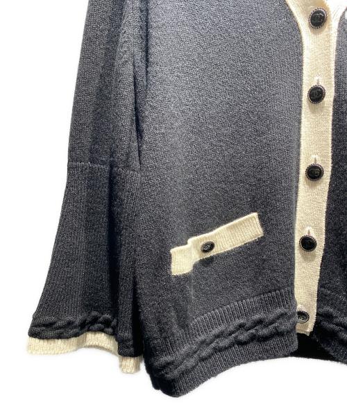 CHANEL（シャネル）CHANEL (シャネル) カーディガン/バイカラー/P58534K07657 ホワイト×ブラック サイズ:38の古着・服飾アイテム