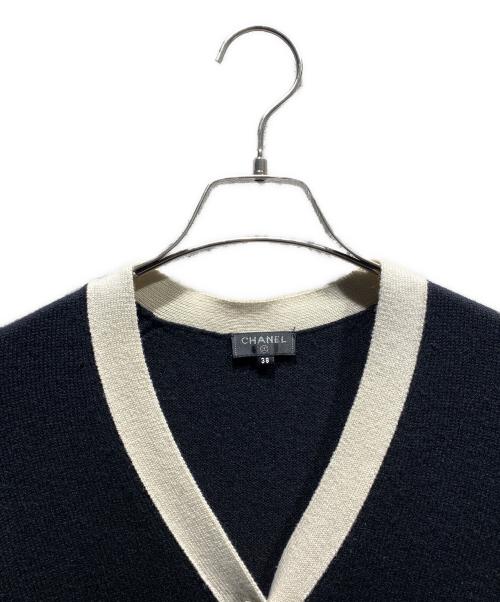 CHANEL（シャネル）CHANEL (シャネル) カーディガン/バイカラー/P58534K07657 ホワイト×ブラック サイズ:38の古着・服飾アイテム
