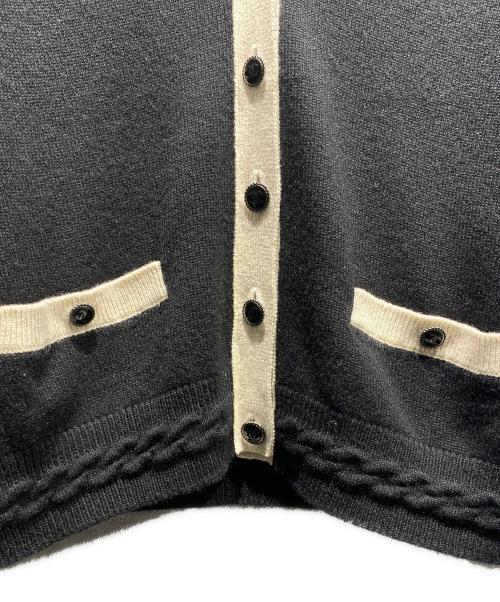 CHANEL（シャネル）CHANEL (シャネル) カーディガン/バイカラー/P58534K07657 ホワイト×ブラック サイズ:38の古着・服飾アイテム