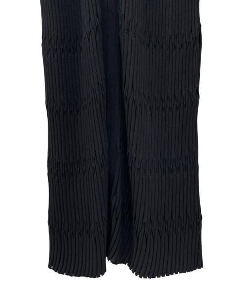 CHANEL（シャネル）CHANEL (シャネル) P43 ベルト付ニットワンピース ブラック サイズ:38の古着・服飾アイテム