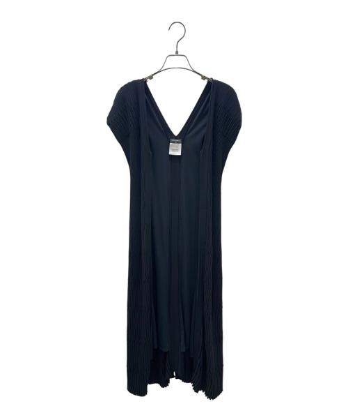 CHANEL（シャネル）CHANEL (シャネル) P43 ベルト付ニットワンピース ブラック サイズ:38の古着・服飾アイテム
