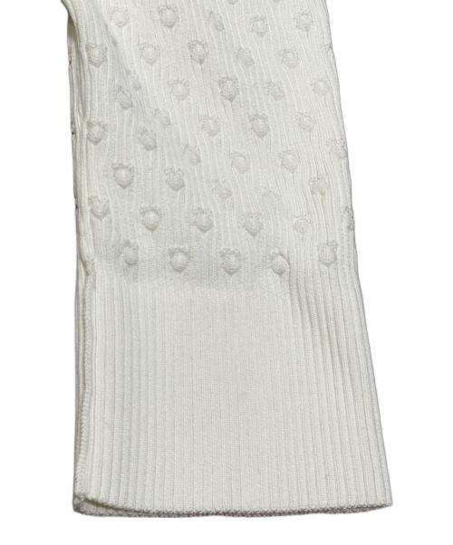 CHANEL（シャネル）CHANEL (シャネル) パールボタンカーディガン ホワイト サイズ:38の古着・服飾アイテム