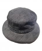 CHANELシャネル）の古着「デニムバケットハット/バケットハット/ハット/デニム/」｜ブラック