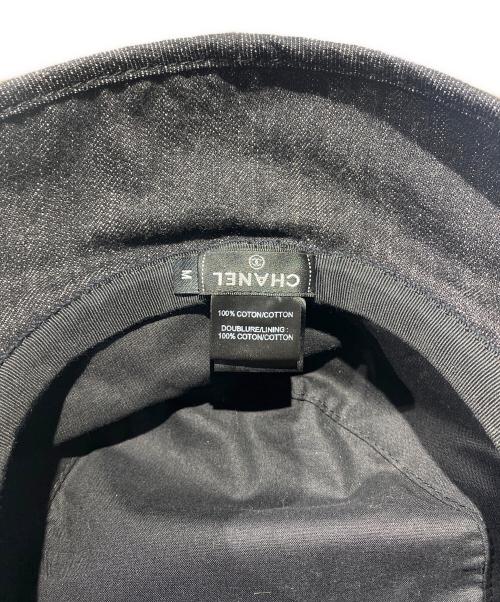 CHANEL（シャネル）CHANEL (シャネル) デニムバケットハット/バケットハット/ハット/デニム/ ブラック サイズ:Mの古着・服飾アイテム