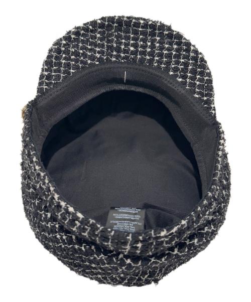 CHANEL（シャネル）CHANEL (シャネル) ココボタンツィードキャスケット ホワイト×ブラック サイズ:Mの古着・服飾アイテム