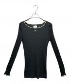 CHANELシャネル）の古着「ココマークニット/P37892K02561」｜ホワイト×ブラック