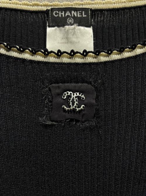 CHANEL（シャネル）CHANEL (シャネル) ココマークニット/P37892K02561 ホワイト×ブラック サイズ:36の古着・服飾アイテム