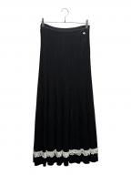 CHANELシャネル）の古着「ニットスカート」｜ホワイト×ブラック