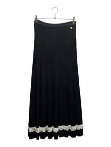 CHANEL（シャネル）の古着「ニットスカート」｜ホワイト×ブラック