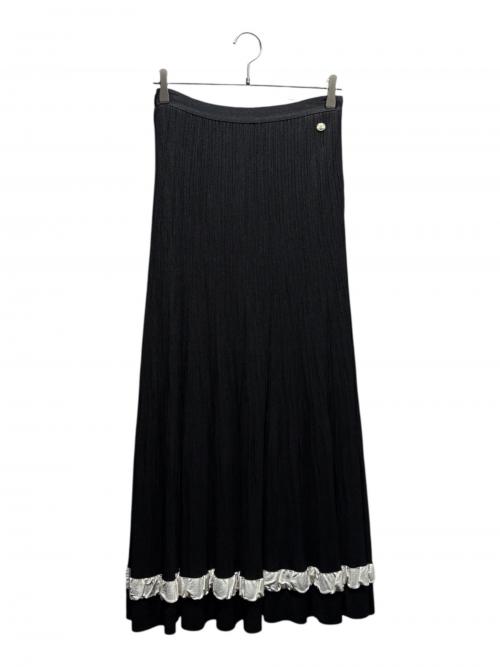 CHANEL（シャネル）CHANEL (シャネル) ニットスカート ホワイト×ブラック サイズ:36の古着・服飾アイテム