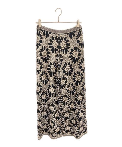 CHANEL（シャネル）CHANEL (シャネル) 刺繍ニットパンツ ブラックホワイト サイズ:36の古着・服飾アイテム