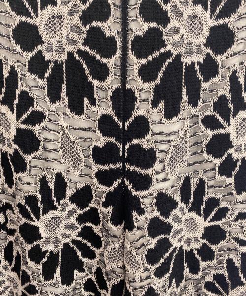 CHANEL（シャネル）CHANEL (シャネル) 刺繍ニットパンツ ブラックホワイト サイズ:36の古着・服飾アイテム