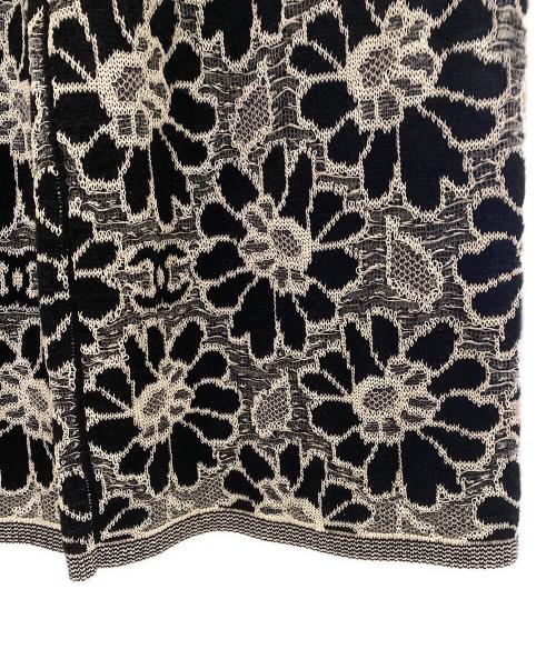 CHANEL（シャネル）CHANEL (シャネル) 刺繍ニットパンツ ブラックホワイト サイズ:36の古着・服飾アイテム