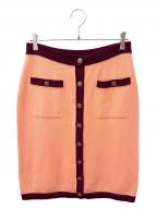 CHANELシャネル）の古着「ニットスカート/カシミヤ100%」｜オレンジ