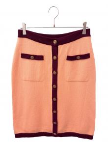 CHANEL（シャネル）の古着「ニットスカート/カシミヤ100%」｜オレンジ