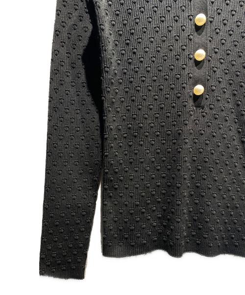 CHANEL（シャネル）CHANEL (シャネル) パールボタンニット/P60494K46047 ブラック サイズ:36の古着・服飾アイテム