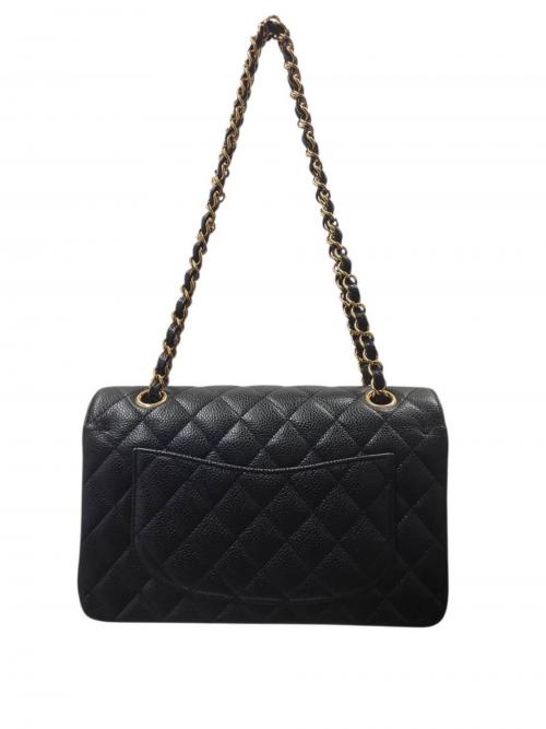 CHANEL（シャネル）CHANEL (シャネル) Wフラップチェーンショルダーバッグ/マトラッセ23/キャビアスキン ブラック サイズ:23の古着・服飾アイテム