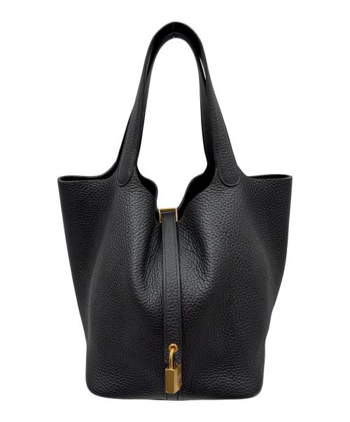 HERMES（エルメス）HERMES (エルメス) Picotin Lock（18）PM ピコタンロック（18）PM/トリヨンクレマンス/ブラック/W刻印：2024年製造/ゴールド金具 ブラック サイズ:PM（18）の古着・服飾アイテム