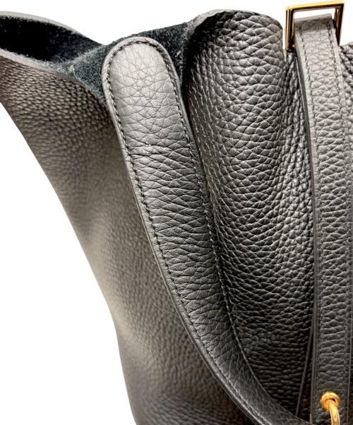 HERMES（エルメス）HERMES (エルメス) Picotin Lock（18）PM ピコタンロック（18）PM/トリヨンクレマンス/ブラック/W刻印：2024年製造/ゴールド金具 ブラック サイズ:PM（18）の古着・服飾アイテム