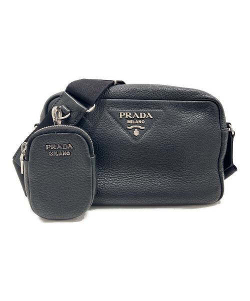 PRADA（プラダ）PRADA (プラダ) ヴィッテロダイノショルダーバッグ ブラックの古着・服飾アイテム