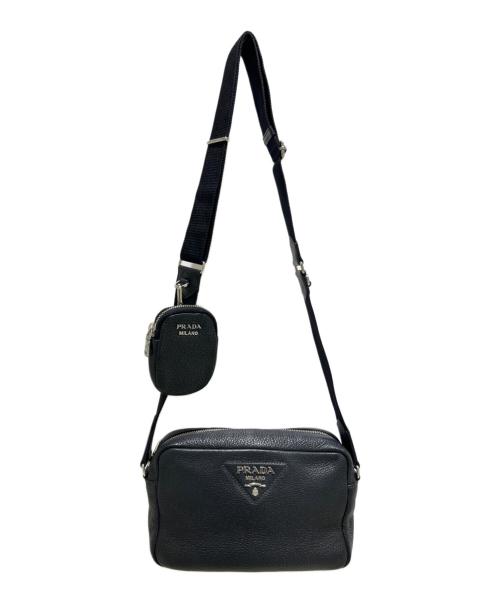 PRADA（プラダ）PRADA (プラダ) ヴィッテロダイノショルダーバッグ ブラックの古着・服飾アイテム