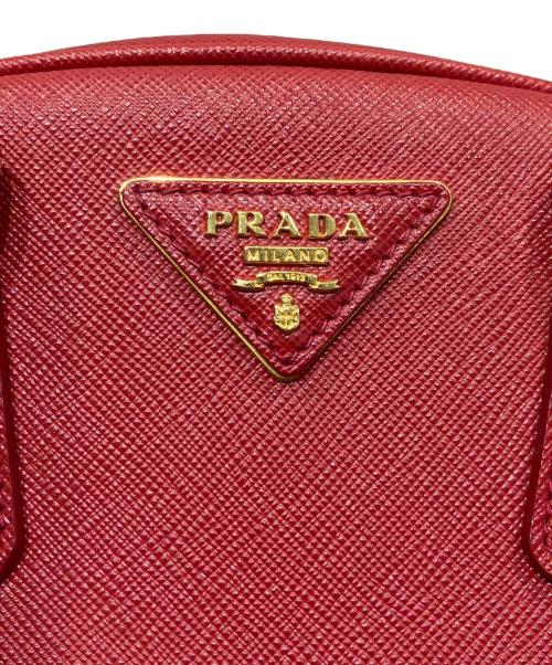 PRADA（プラダ）PRADA (プラダ) Prada Saffiano Leather 2‑Way Handbag サフィアーノミニボストンバッグ BL0854 レッドの古着・服飾アイテム