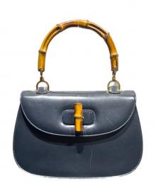 GUCCI（グッチ）の古着「バンブーハンドバッグ 0633」｜ブラック