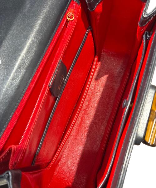 GUCCI（グッチ）GUCCI (グッチ) バンブーハンドバッグ 0633 ブラック サイズ:-の古着・服飾アイテム