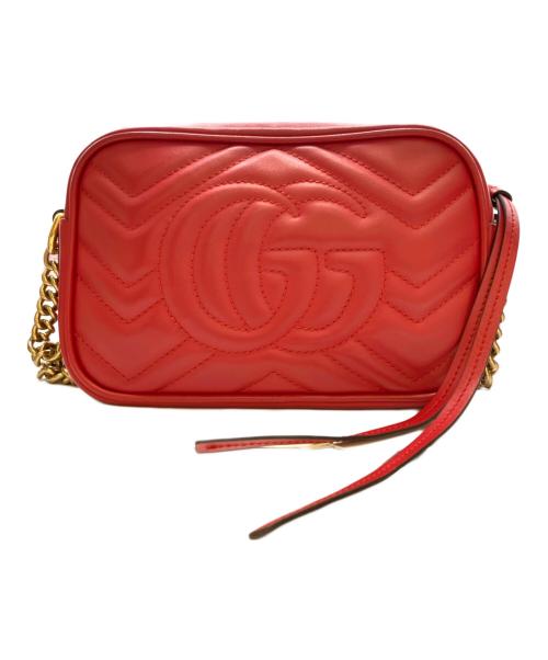 GUCCI（グッチ）GUCCI (グッチ) GGマーモント/カメラショルダーバッグ レッド サイズ:-の古着・服飾アイテム