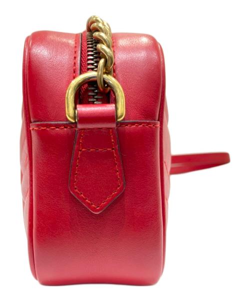 GUCCI（グッチ）GUCCI (グッチ) GGマーモント/カメラショルダーバッグ レッド サイズ:-の古着・服飾アイテム