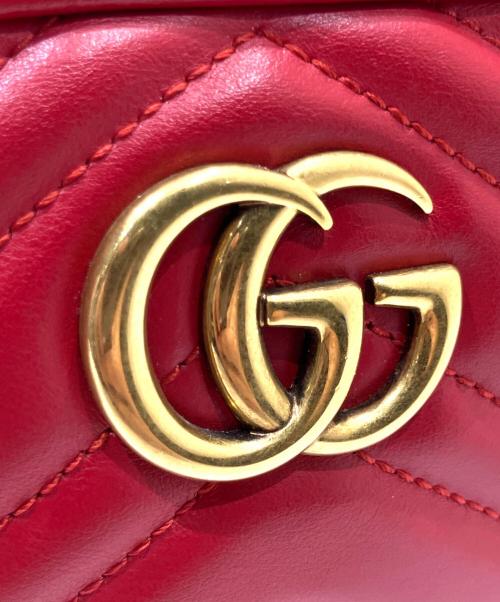GUCCI（グッチ）GUCCI (グッチ) GGマーモント/カメラショルダーバッグ レッド サイズ:-の古着・服飾アイテム