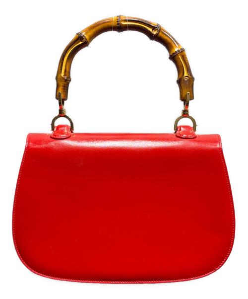 GUCCI（グッチ）GUCCI (グッチ) バンブーハンドルショルダーバッグ レッド サイズ:-の古着・服飾アイテム
