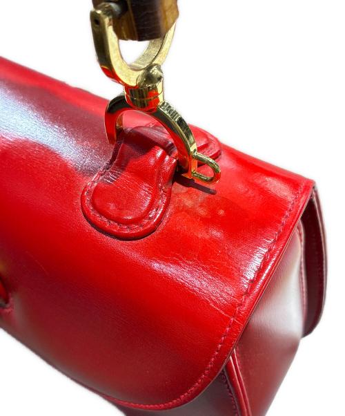 GUCCI（グッチ）GUCCI (グッチ) バンブーハンドルショルダーバッグ レッド サイズ:-の古着・服飾アイテム