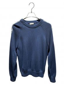 Dior（ディオール）の古着「オブリークラインニット/セーター/長袖/	943M672AT072」｜ネイビー