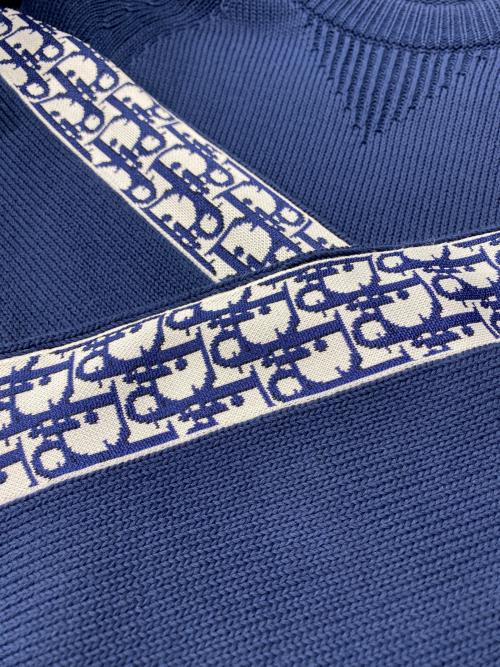 Dior（ディオール）Dior (ディオール) オブリークラインニット/セーター/長袖/	943M672AT072 ネイビー サイズ:XSの古着・服飾アイテム