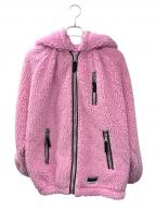 MIU MIUミュウミュウ）の古着「ボアフリースジャケット/ラグランスリーブジャケット」｜ピンク
