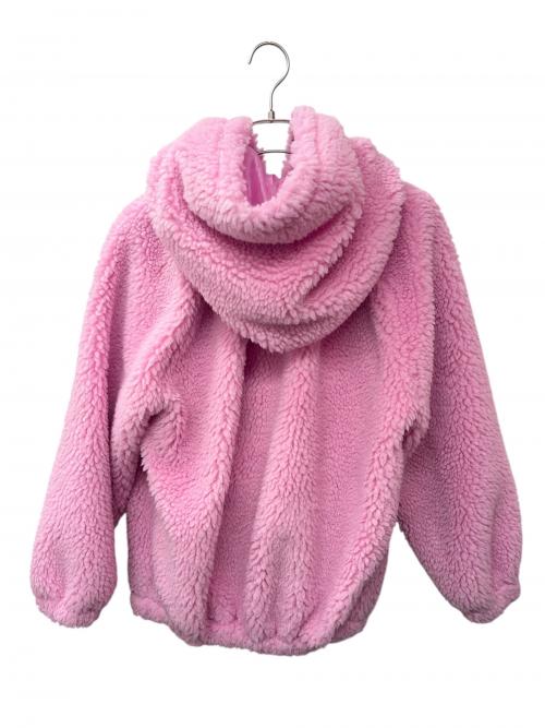 MIU MIU（ミュウミュウ）MIU MIU (ミュウミュウ) ボアフリースジャケット/ラグランスリーブジャケット ピンク サイズ:36の古着・服飾アイテム