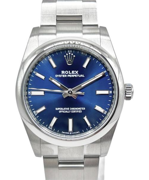 ROLEX（ロレックス）ROLEX (ロレックス) Oyster Perpetual オイスターパーペチュアル 34mm Ref.124200 青文字盤 青文字盤 サイズ:34mm/17.5cmの古着・服飾アイテム