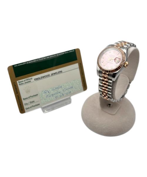 ROLEX（ロレックス）ROLEX (ロレックス) Datejust 26 デイトジャスト26 Ref:179171G ピンク文字盤 ピンク文字盤 サイズ:26mm/16cmの古着・服飾アイテム