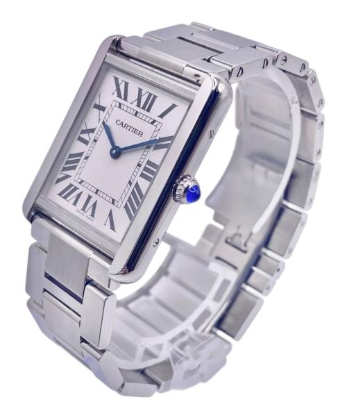 Cartier（カルティエ）Cartier (カルティエ) Cartier Tank Solo タンクソロLM Ref.W5200014 シルバー文字盤 シルバー文字盤 サイズ:LM/27㎜/15.5㎜の古着・服飾アイテム