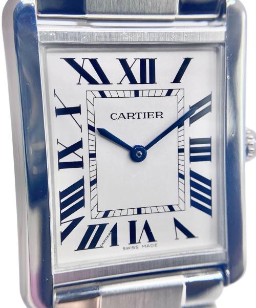 Cartier（カルティエ）Cartier (カルティエ) Cartier Tank Solo タンクソロLM Ref.W5200014 シルバー文字盤 シルバー文字盤 サイズ:LM/27㎜/15.5㎜の古着・服飾アイテム