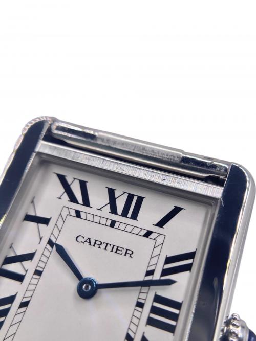 Cartier（カルティエ）Cartier (カルティエ) Cartier Tank Solo タンクソロLM Ref.W5200014 シルバー文字盤 シルバー文字盤 サイズ:LM/27㎜/15.5㎜の古着・服飾アイテム